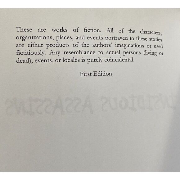 Insidious Assassins The Smart Rhino Assassins Series First Edition 2015 - Picture 6 of 6